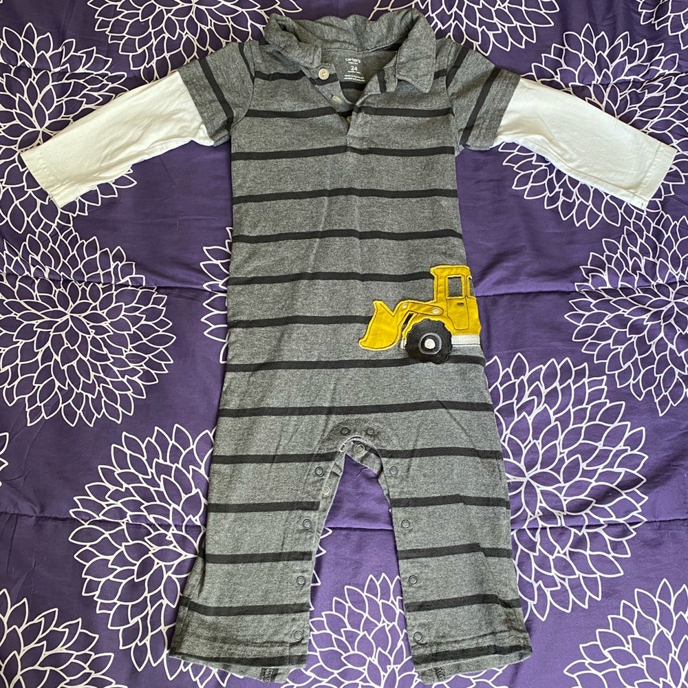 One piece construction outfit size 24 months